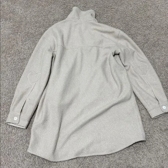 Jackson Rowe x Jillian Harris The Scholar Shacket Warm Vanilla Heart Jacket Top - Picture 8 of 8